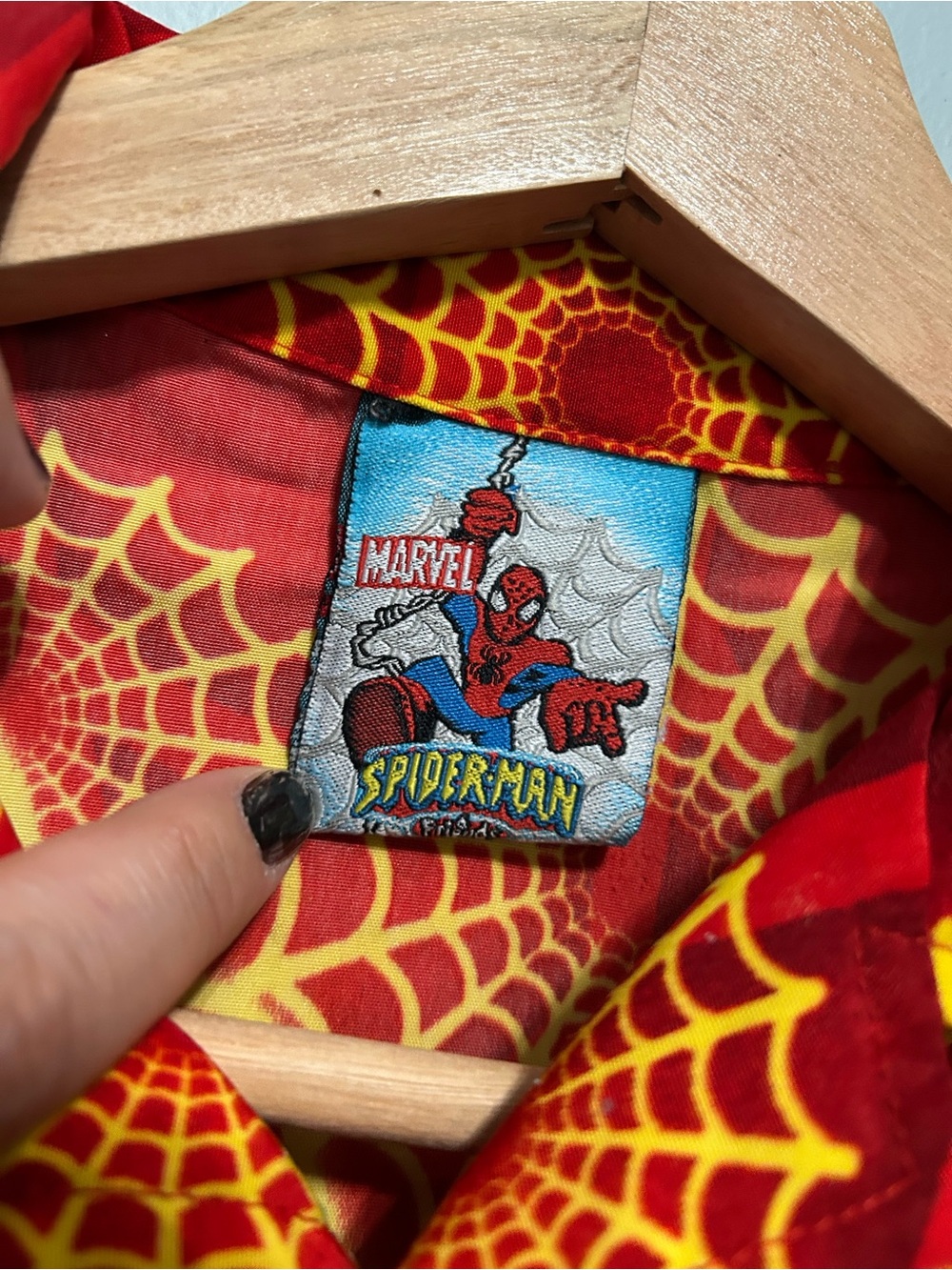 2002 Marvel Spider-Man Button Down Shirt size 3 - Picture 3 of 5
